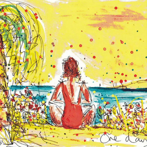 Tabitha Corbett 'One Day' Island Dreams Ahead! Artistic Greeting Card
