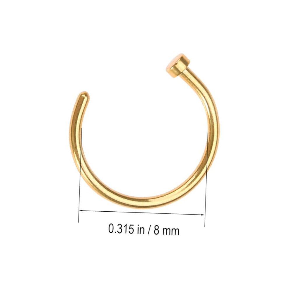 Nose Ring Surgical Steel Fake Nose Rings Hoop Lip Nose Rings GOLD