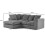 Byron Grey Fabric LHC Corner Sofa 4