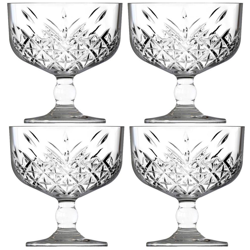 Urbn Living (4 Bowls) Footed Ice Sundae Dessert Glasses Bowl Set Cream