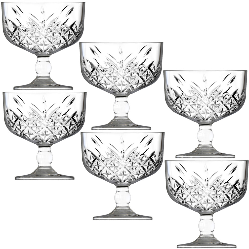 Urbn Living (6 Bowls) Footed Ice Sundae Dessert Glasses Bowl Set Cream