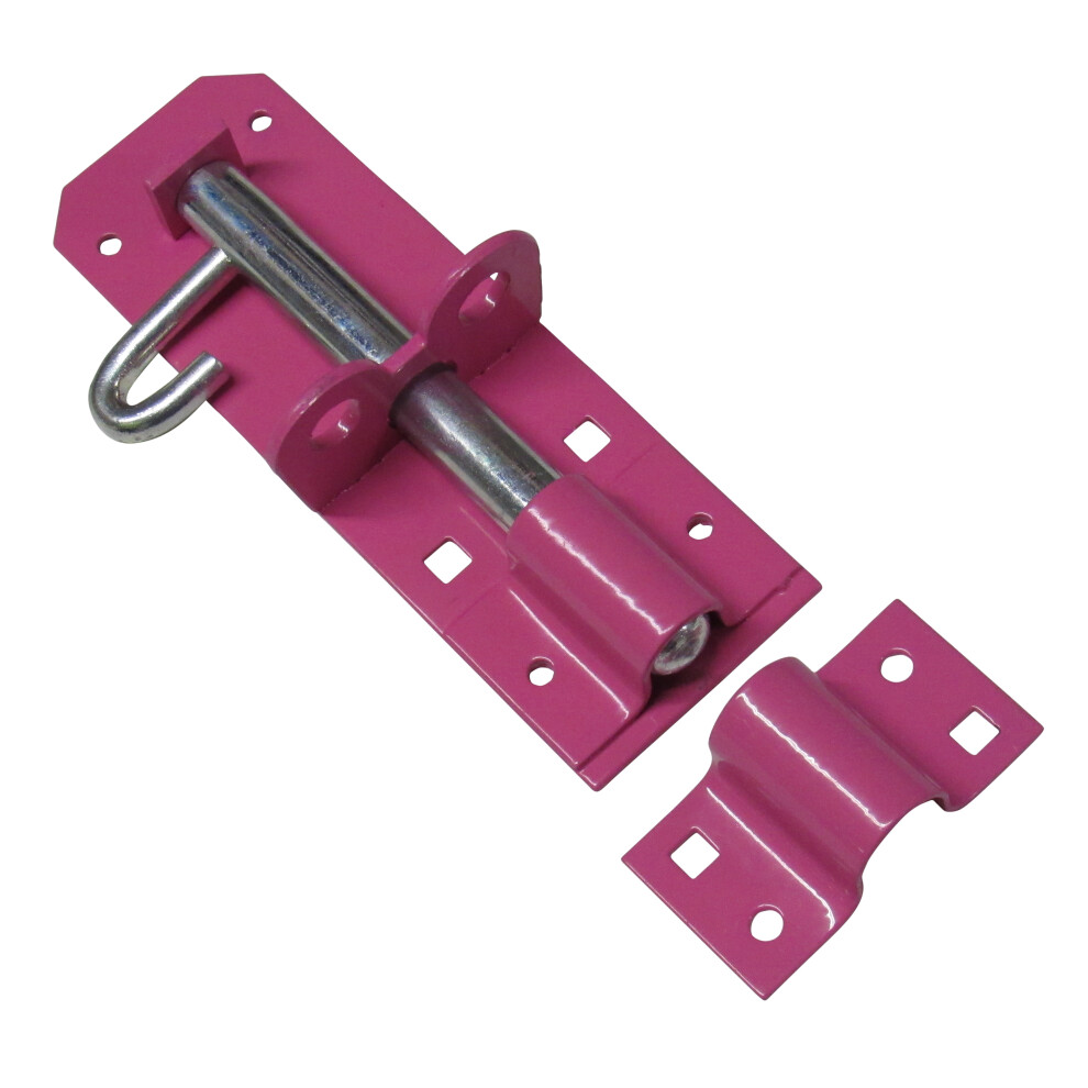 (6 Inch (175MM), Pink) Heavy Duty Brenton Pad Bolt (Sliding Gate Latch)