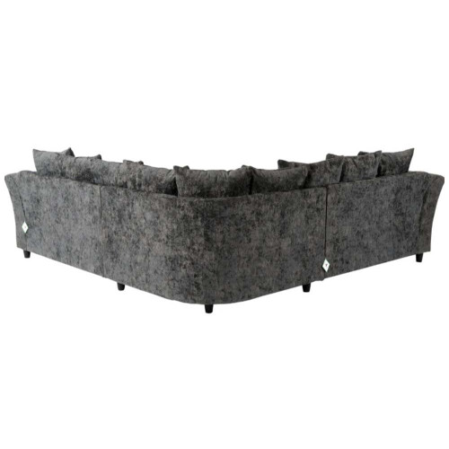 Canterbury Grey Fabric High Back Corner Sofa 1