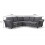 Canterbury Grey Fabric High Back Corner Sofa 5