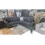 Canterbury Grey Fabric High Back Corner Sofa 6