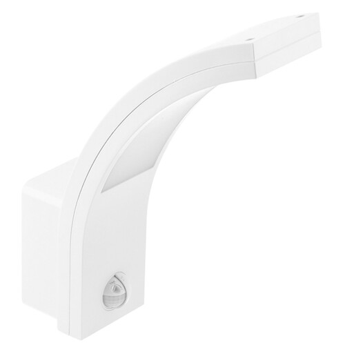 CGC White Curved LED Motion Sensor Outdoor Wall Light PIR 1
