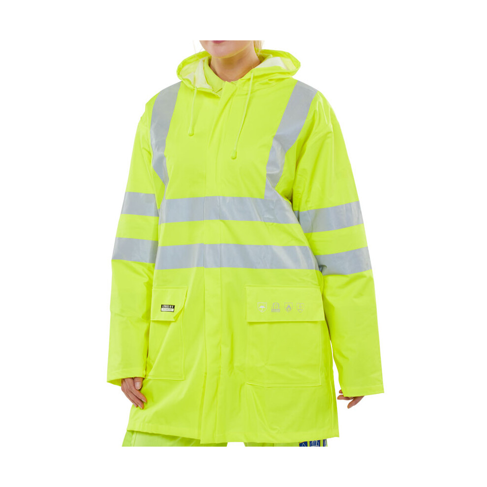 Beeswift Fire Retardant Anti-Static High Visibility Jacket Saturn - Image 7