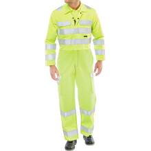 BEESWIFT ARC COMPLIANT HI-VIS BOILERSUIT SATURN YELLOW 40