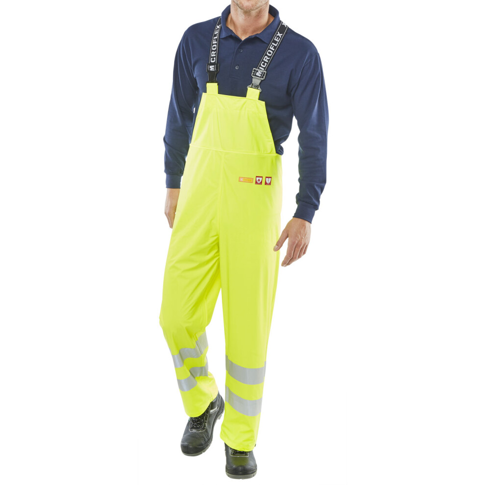 Click - Fras Flame Retardent Anti Static Saturn Yellow Bib & Brace Overall 5030566183607