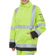 BEESWIFT ARC COMPLINANT WOVEN HI-VIS TWO-TONE JACKET SATURN YELLOW / NAVY XXL