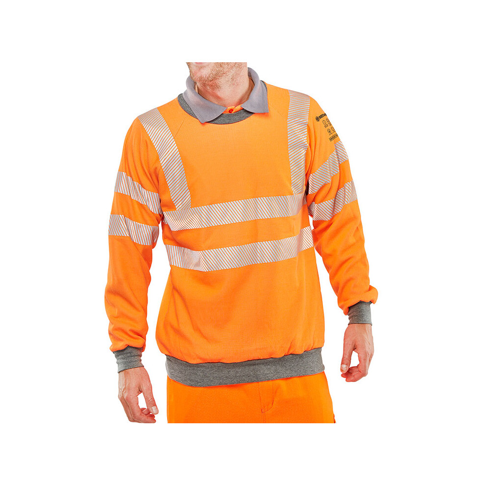 Beeswift Arc Compliant Hi-Vis Rail Spec Sweatshirt Orange Xxxxl 5030566230073