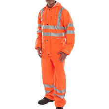 BEESWIFT HI-VIS PU BREATHABLE COVERALL ORANGE M