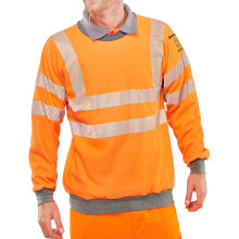BEESWIFT ARC COMPLIANT HI-VIS RAIL SPEC SWEATSHIRT ORANGE XXXL