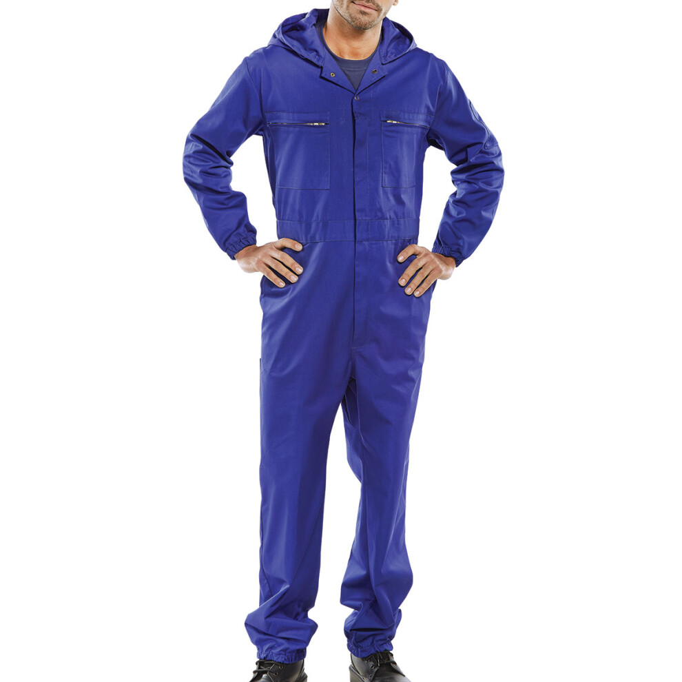 Beeswift Hooded Boilersuit Royal Blue 42 5030566041532