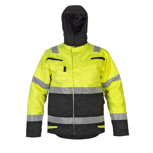 HYDROWEAR MATLOCK MULTI CVC WATERPROOF HI-VIS FIXED LINING ARC PARKA JACKET SATURNYELLOW/BLACK L