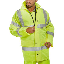 BEESWIFT 4 IN 1 HI-VIS JACKET AND BODYWARMER SATURN YELLOW M