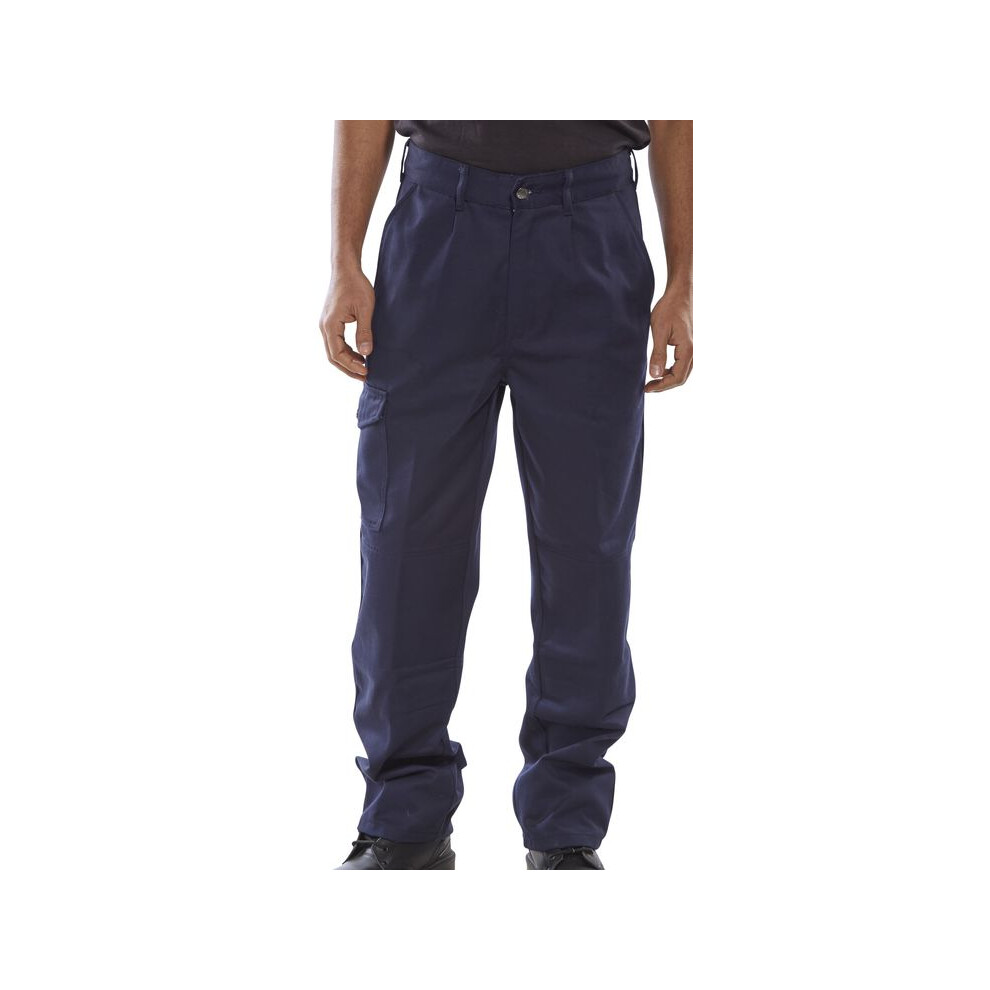Beeswift Heavyweight Drivers Trousers Navy Blue 30T 5030566044953