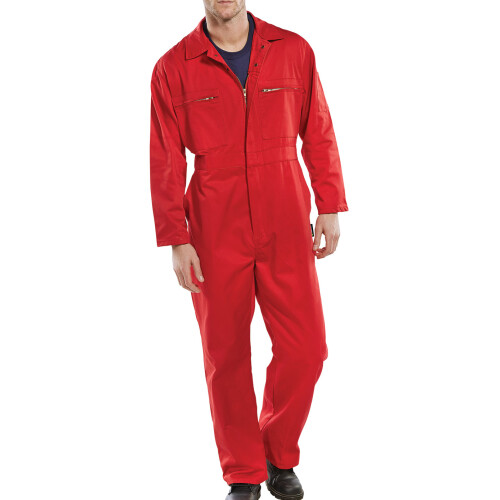 BEESWIFT HEAVYWEIGHT BOILERSUIT RED 42