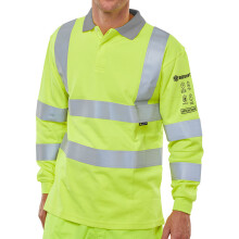 BEESWIFT ARC COMPLIANT HI-VIS ANTI-STATIC POLO SHIRT SATURN YELLOW M