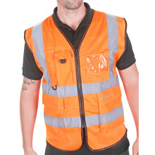 Beeswift - EXECUTIVE MESH WAISTCOAT - Orange YELLOW - Hi Vis