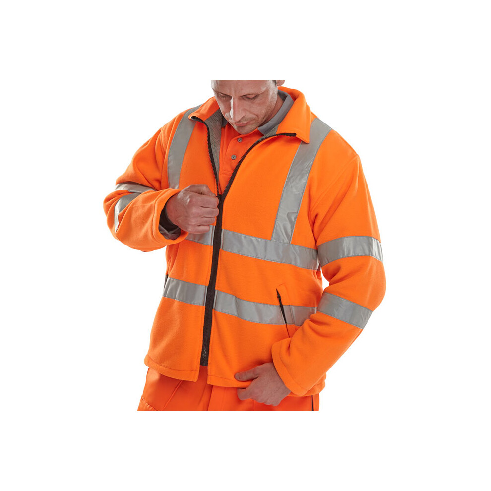 Beeswift Carnoustie Hi-Vis Fleece Jacket Orange 4XL 5030566161667