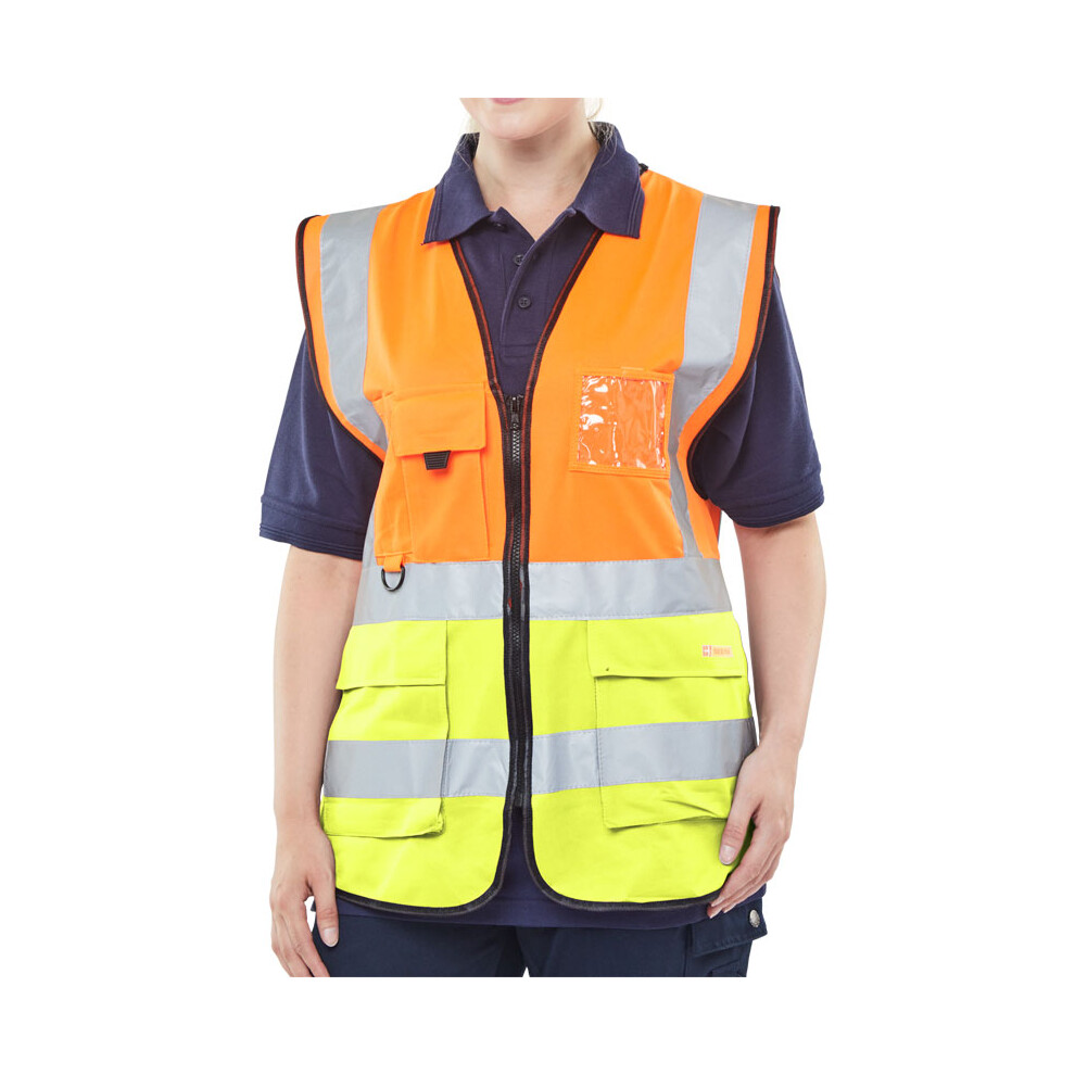 Beeswift - TWO TONE EXECUTIVE WAISTCOAT 14 Colour Options - Hi Vis-image-OPC-PDZYWKP-NEW