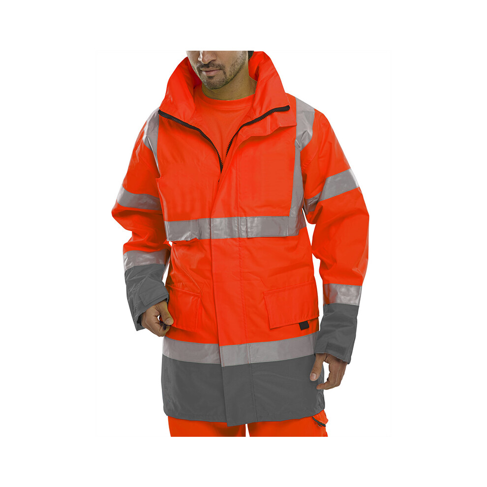 Beeswift - Bd109 Hi Vis Traffic Jacket Red/Grey Yellow/Navy 5030566129094