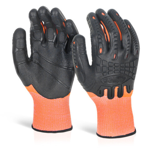 BEESWIFT GLOVEZILLA CUT RESISTANT FULLY COATED IMPACT GLOVES ORANGE S