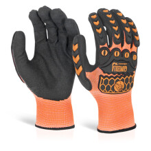 BEESWIFT GLOVEZILLA FOAM NITRILE COATED GLOVES ORANGE XL