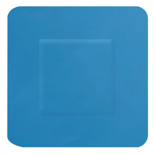 HYGIOPLAST DETECTABLE SQUARE PLASTERS 100 BLUE