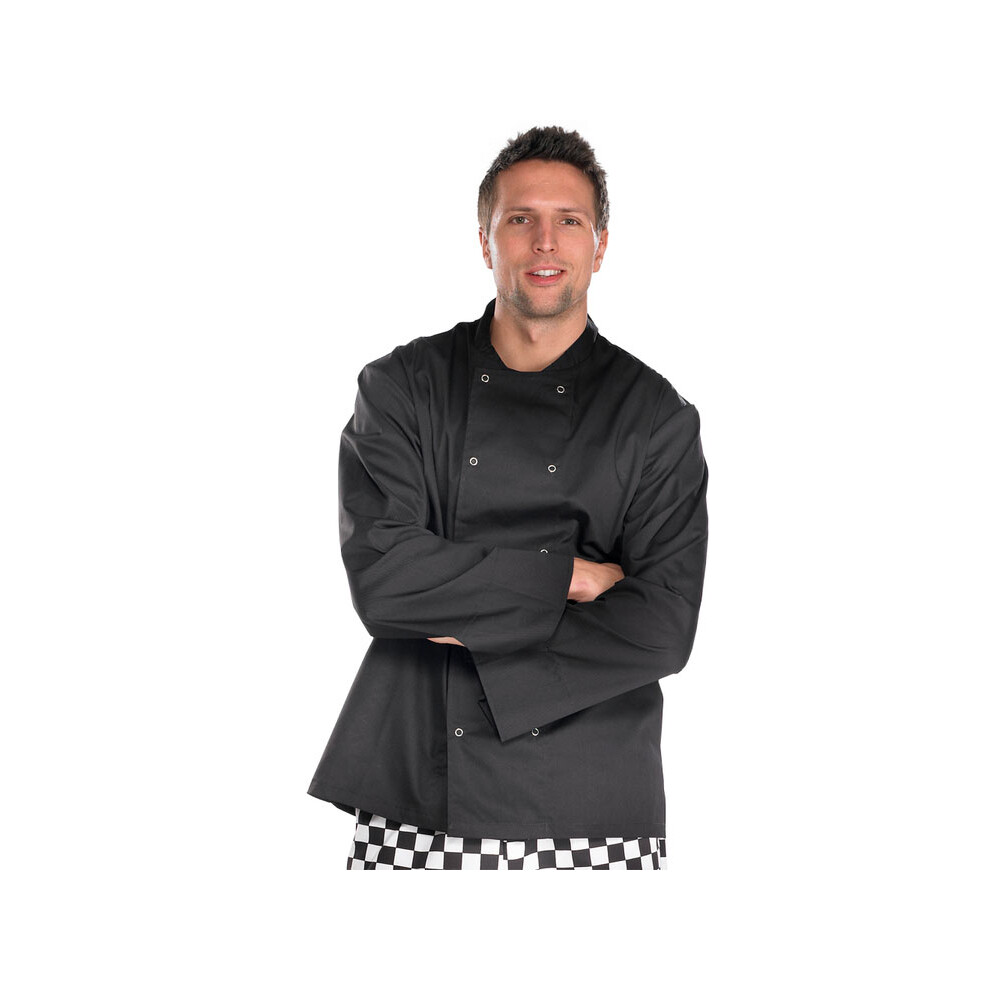 Beeswift Chefs Jacket Long Sleeve Black S 5030566010682