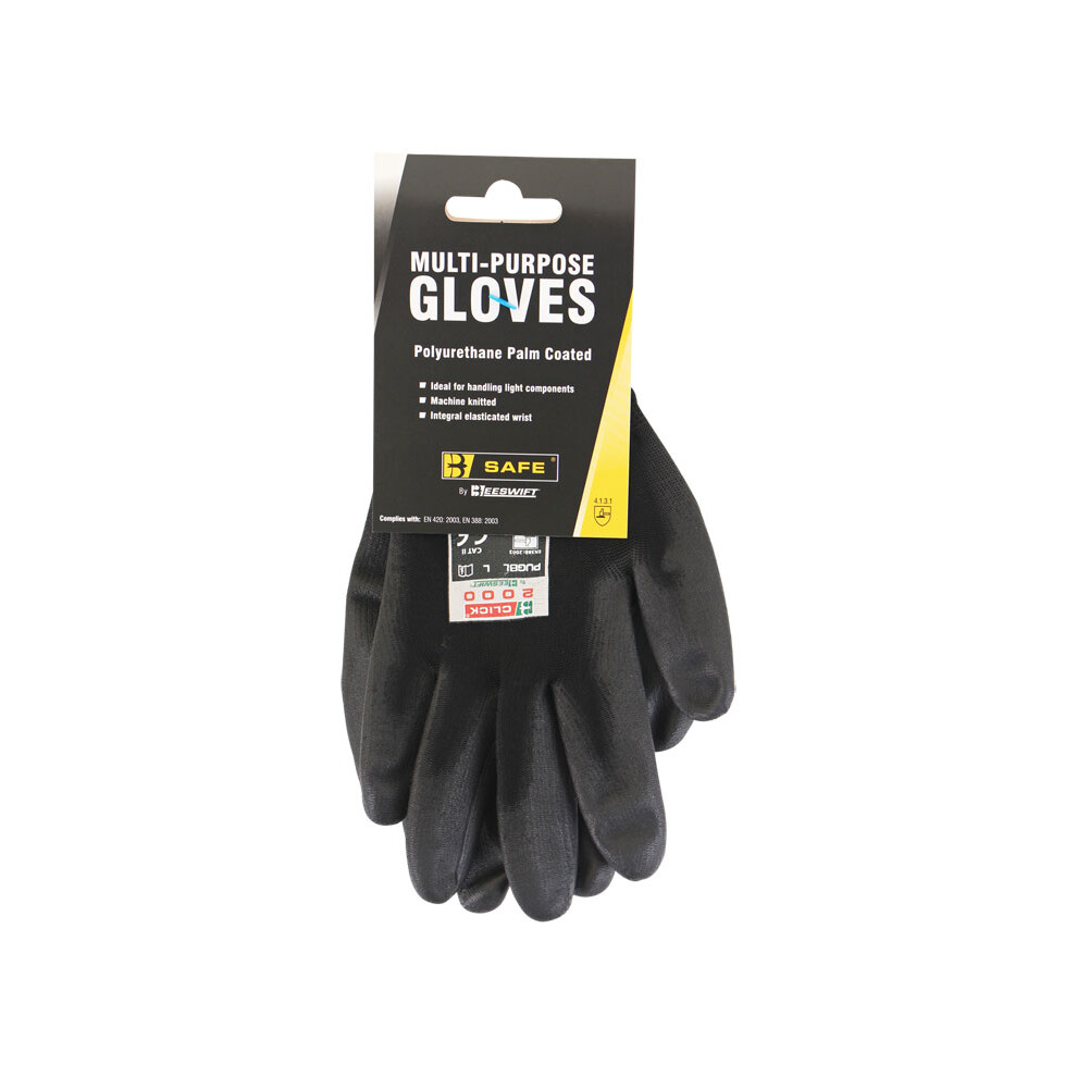 MULTI-PURPOSE PU COATED GLOVE BLACK XL