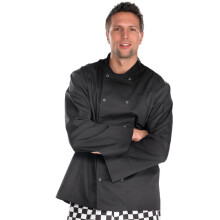 BEESWIFT CHEFS JACKET LONG SLEEVE BLACK XXL