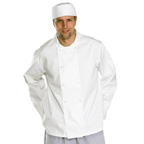 BEESWIFT CHEFS JACKET LONG SLEEVE WHITE L