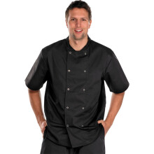 BEESWIFT CHEFS JACKET SHORT SLEEVE BLACK M
