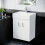 NES Home Nes Home 450mm White 2 Doors Basin Vanity Unit Wall Hung Cabinet Flat Pack 1