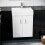 NES Home Nes Home 450mm White 2 Doors Basin Vanity Unit Wall Hung Cabinet Flat Pack 2