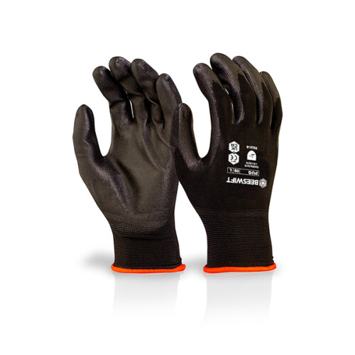 BEESWIFT PU COATED GLOVES BLACK S