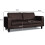 Box Brown Leather 3+2 Seater Sofa Set 2