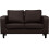 Box Brown Leather 3+2 Seater Sofa Set 4
