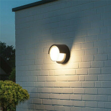 CGC Black White Round LED Outdoor Bulkhead Light - IP65, 1000 lm, 12W, 4000K, 17 cm dia (CGCCANTIRND)