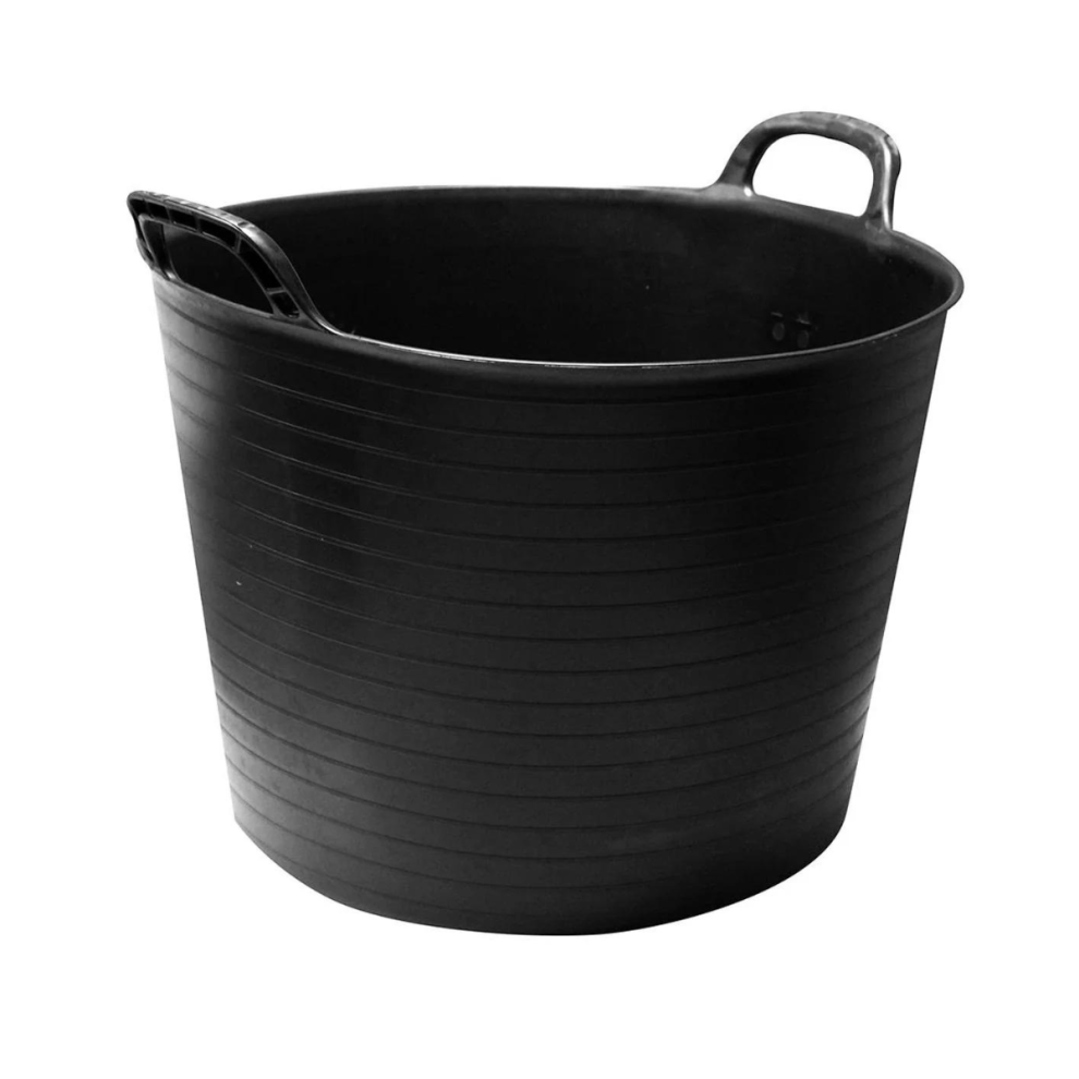 Yuzet Flexi Bucket Tub Trug Storage Black Builders Garden Horse Feed Toys