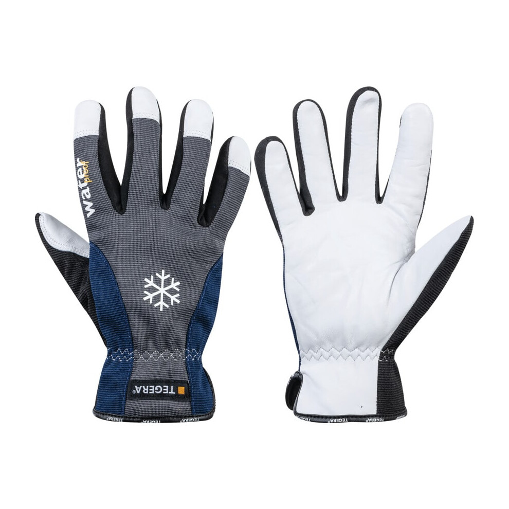 295 Tegera Black/Blue/White Cold Resistant Gloves - Size 9