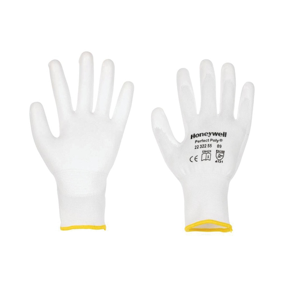 Perfect Poly White Gloves Size 9