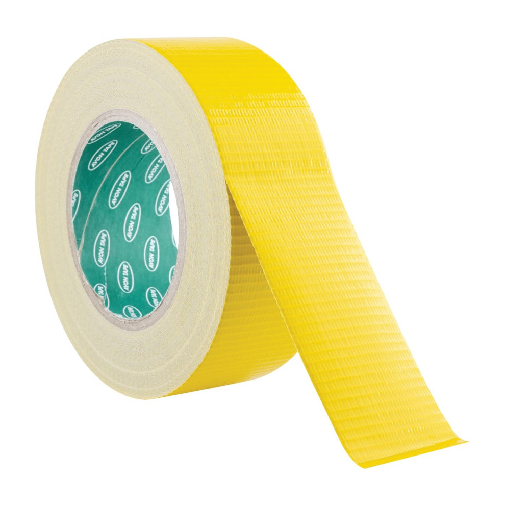 Yellow Polyethylene Cloth Tape - 50mm x 50m