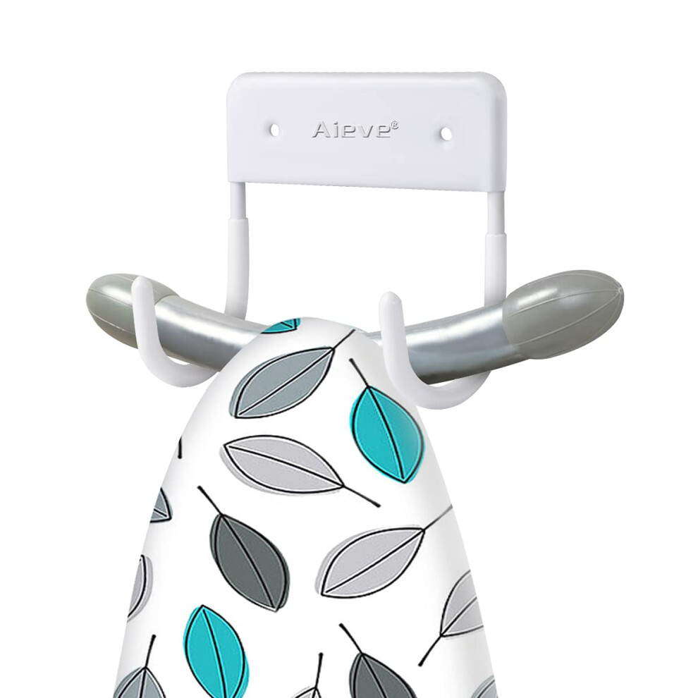 AIEVE Ironing Board Hanger, Ironing Board Hook, Ironing Boards Wall Mounted Holder, Large & Small Ironing Board Storage Wall Bracket for Wall (Matte