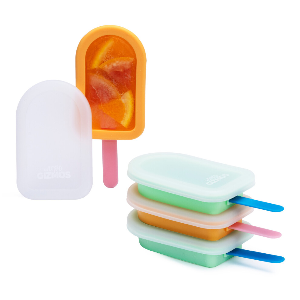 4-Piece Ice Lolly Mould Set with Sticks