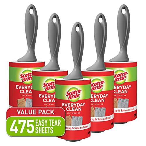 Scotch-Brite Lint Roller, 95 Sheets, 5 Count