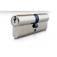 Carl F Euro Double Cylinder Door Lock Size 40/40, Nickel