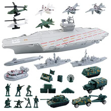 deAO Aircraft Carrier Scale Model Warplanes Warships Military Vehicles Battleship, Helicopter Trucks Tank Army Men Toys, Present Gift for Boys & Girls
